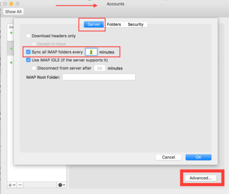 sync all mail outlook mac