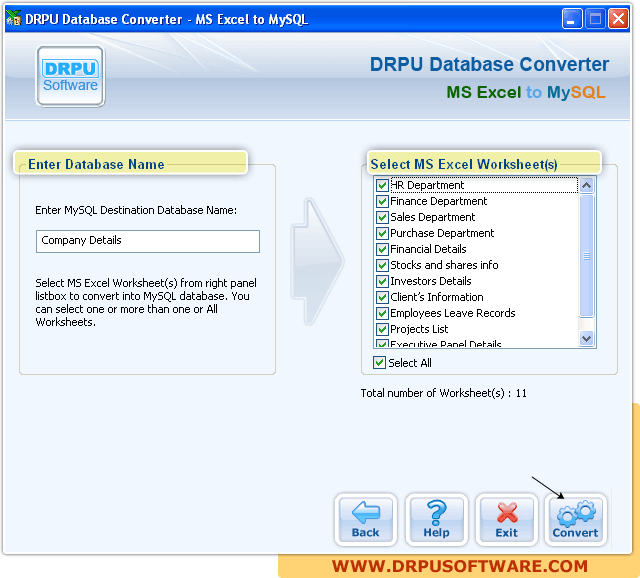 Drpu ms excel to mysql database file transfer