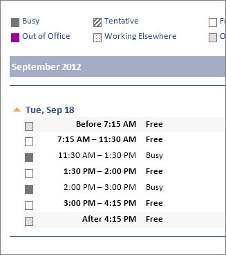 outlook shared calendar schedule