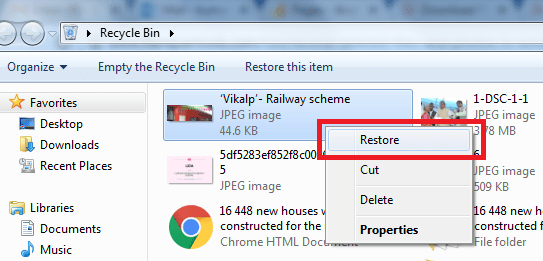 recover files from recycle bin