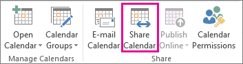 share calendar in organisation