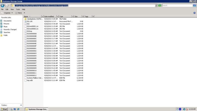 exchnage server log files error