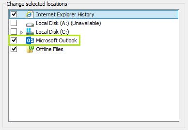 exclude outlook indexing