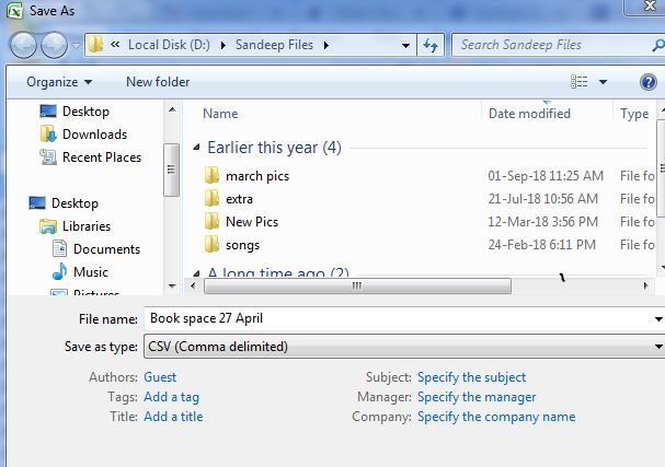 export excel to csv
