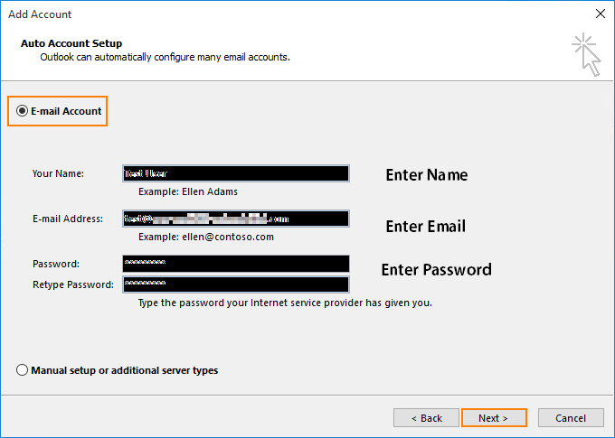setup outlook account