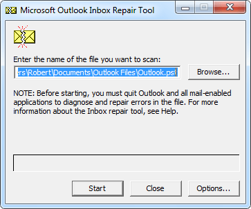scan pst repair tool