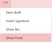 send as in outlook web