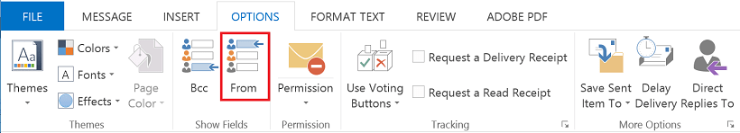 send mail on behalf in outlook 2016