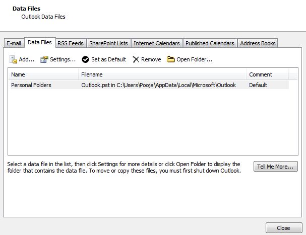 set as default pst