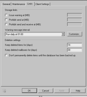 exchnage mailbox size target quota error fix