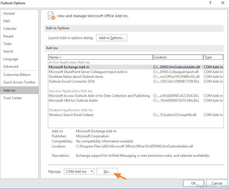 disable outlook addins in safe mode File Repair Tools