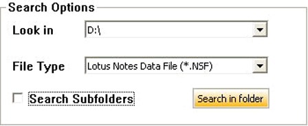 find corrupt nsf file to repair in stellar lotus notes