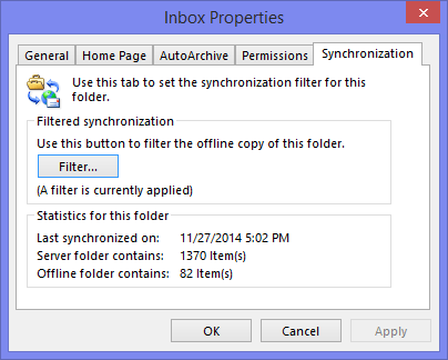 ost folder sync with exchange server