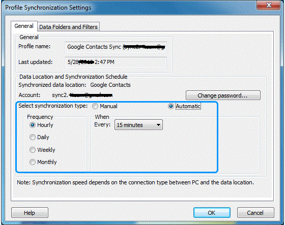 outlook automatic sync