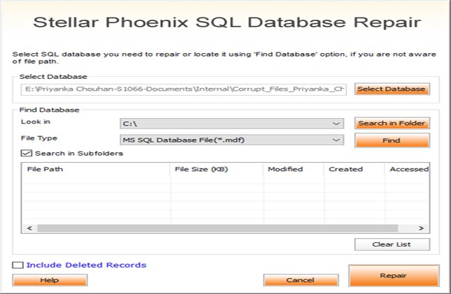 stellar sql database recovery