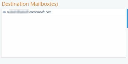 office 365 destination mailbox address