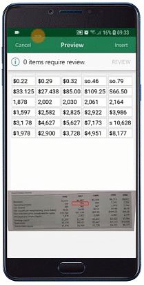photo to excel spreadsheet