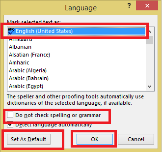 outlook grammar and spell check