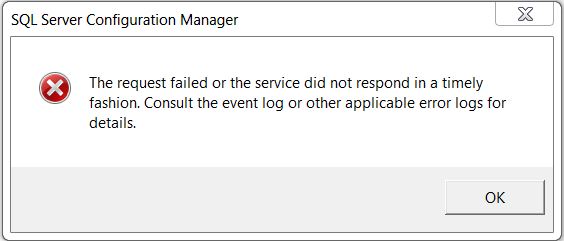 Request Failed or the Service Did Not Respond in a Timely Fashion