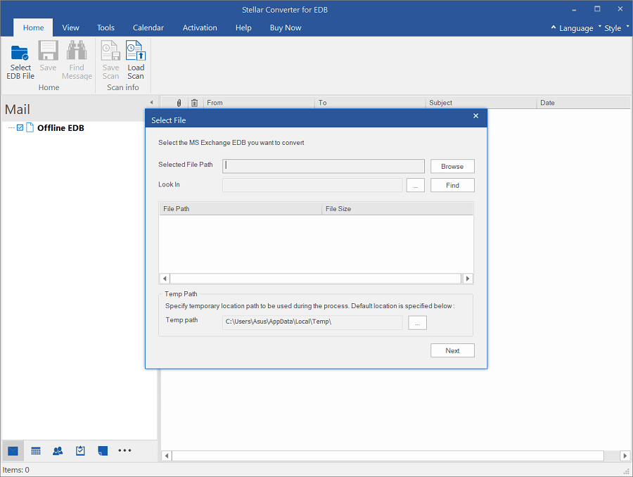 stellar converter for edb